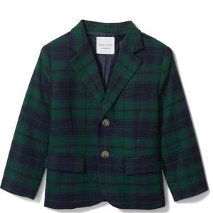Janie and Jack • tartan plaid toddler blazer size 8